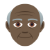 👴🏿 old man: dark skin tone display on JoyPixels